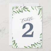 Olijftak Boho Tuin Tafel Nummer Kaart (Achterkant)