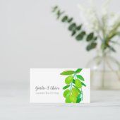 Olijftak botanische boom groen visitekaartje (Staand voorkant)