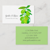 Olijftak botanische boom groen visitekaartje (Voorkant / Achterkant)