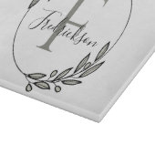 Olijftak Botanische Housewarming Monogram Snijplank (Hoek)