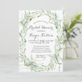 olijftak Bridal Shower Invitation Kaart (Staand voorkant)
