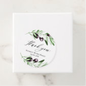 Olijftak Bruidsbruiloft Klassieke Ronde Sticker Bedankjes Labels (In situ)