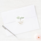 Olijftak Doop Klassieke Ronde Sticker (Envelop)