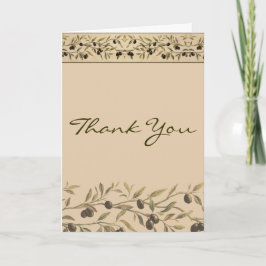 Olijftak: een Toscaanse aanraking Dank je wel Bedankkaart