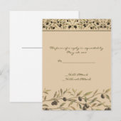 Olijftak: een Toscaanse Touch RSVP Uitnodiging Briefkaart (Voorkant / Achterkant)