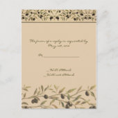 Olijftak: een Toscaanse Touch RSVP Uitnodiging Briefkaart (Voorkant)