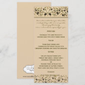 Olijftak: Een Toscaanse Touch Wedding Menu (Voorkant / Achterkant)