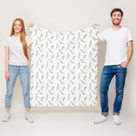 Olijftak Elegante Botanische Fleece Deken