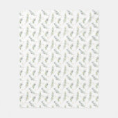 Olijftak Elegante Botanische Fleece Deken (Voorkant)