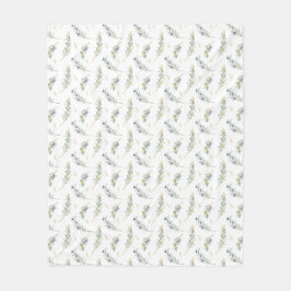 Olijftak Elegante Botanische Fleece Deken