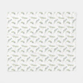 Olijftak Elegante Botanische Fleece Deken (Voorkant (Horizontaal))