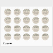 Olijftak garland bruiloft Save the Date Ronde Sticker (Vel)