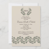 Olijftak garland bruiloft vrijgezellenfeest kaart (Voorkant)