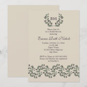 Olijftak garland bruiloft vrijgezellenfeest kaart (Voorkant / Achterkant)