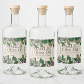 Olijftak gearomatiseerde olijfolie home conserven  likeurfles etiket (Flessen)
