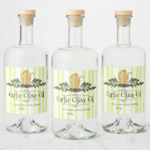 Olijftak gearomatiseerde olijfolie home conserven  likeurfles etiket (Flessen)