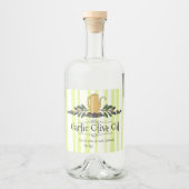 Olijftak gearomatiseerde olijfolie home conserven  likeurfles etiket (Voorkant)