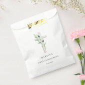 Olijftak hout Cross Eerste Communie Bedankzakje (Gezegeld)