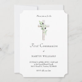 Olijftak Katholiek Heilig Kruis Eerste Communie Kaart
