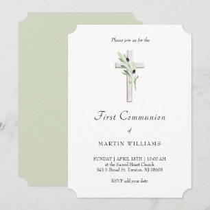 Olijftak Katholiek Heilig Kruis Eerste Communie Kaart