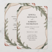 Olijftak Krans Botanische Trouw Kaart (Voorkant / Achterkant)