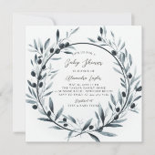 Olijftak krans Genderneutraal Baby shower Kaart (Voorkant)