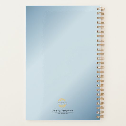 Olijftak krans Professioneel Modern Minimalist Planner (Achterkant)
