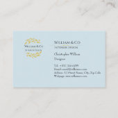 Olijftak krans Professioneel Modern Minimalist Visitekaartje (Achterkant)