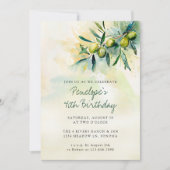 Olijftak Mediterraan Botanisch 40e Verjaardag Kaart (Voorkant)