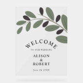 Olijftak Mediterraan huwelijksonthaal Acryl Bord (Voorkant)