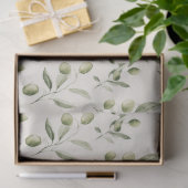 Olijftak mediterraan patroon tissuepapier (Geschenk)