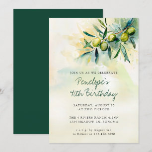 Olijftak Mediterrane Botanische 40e verjaardag Kaart