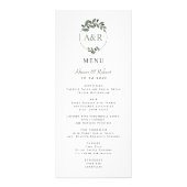 Olijftak Mediterrane bruiloft menukaart Reclamekaart (Voorkant)