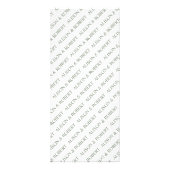 Olijftak Mediterrane bruiloft menukaart Reclamekaart (Achterkant)