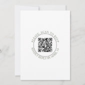 Olijftak Mediterrane charme QR code bruiloft Kaart (Achterkant)