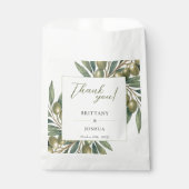 Olijftak Modern Middellandse Zee-huwelijk  Bedankzakje (Voorkant)