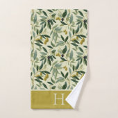 Olijftak Monogram Initiaal Bad Handdoek (Handdoek)