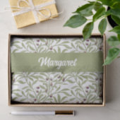 Olijftak Naam Monogram Olijfgroen Tissuepapier (Geschenk)