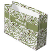 Olijftak Naam Monogram Sage Groen Groot Cadeauzakje (Voorkant Gekanteld)