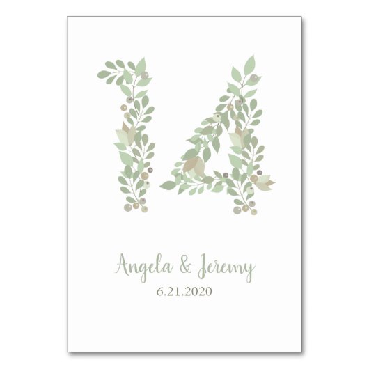 Olijftak nummer 14 kaart (Voorkant)