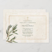 Olijftak religieuze uitnodigingen (Voorkant / Achterkant)