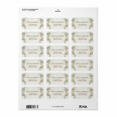 Olijftak Retouradres met Groene Accenten Etiket (Full Sheet)