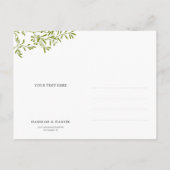 Olijftak Save the Date ansichtkaart Aankondigingskaart (Achterkant)