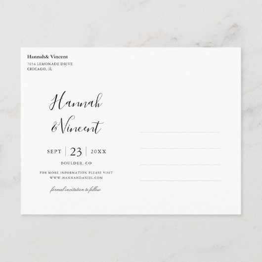 Olijftak Save the Date-ansichtkaart Aankondigingskaart (Achterkant)