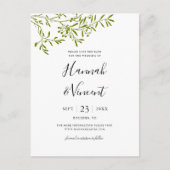 Olijftak Save the Date-ansichtkaart Aankondigingskaart (Voorkant)