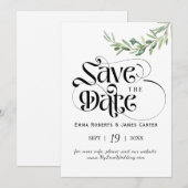 Olijftak Save the Date Kaart (Voorkant / Achterkant)