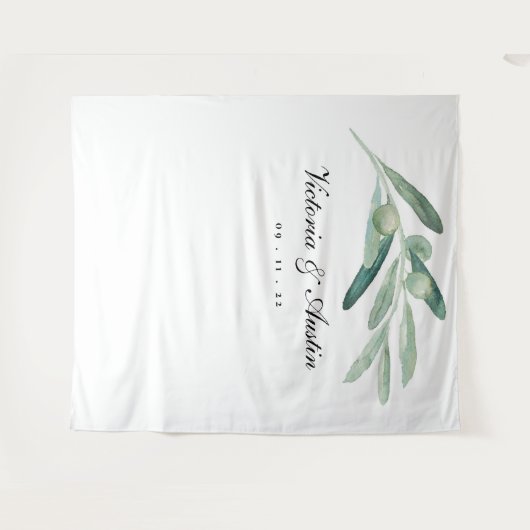 Olijftak Trouwachtergrond, Fotohokje Prop Wandkleed (Voorkant (horizontaal))