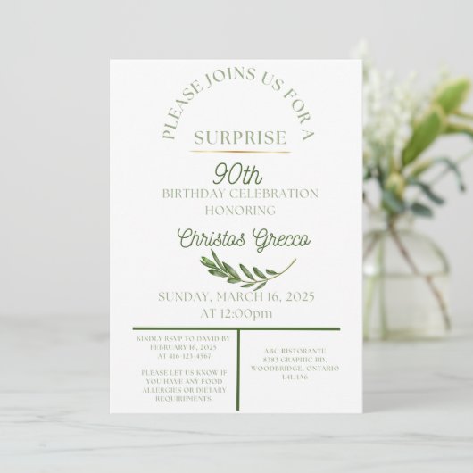 Olijftak - Uitnodiging  (Staand voorkant)