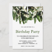 Olijftak verlaat botanisch verjaardagsfeestje kaart (Voorkant)