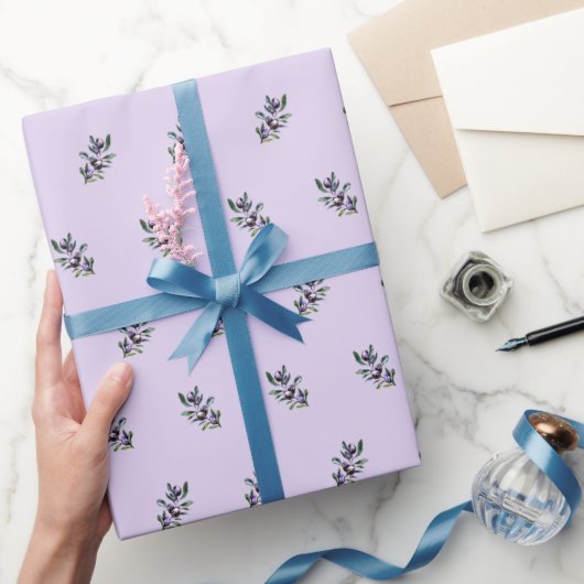 Olijftak Watercolor Patroon Cadeaupapier (Geschenken)